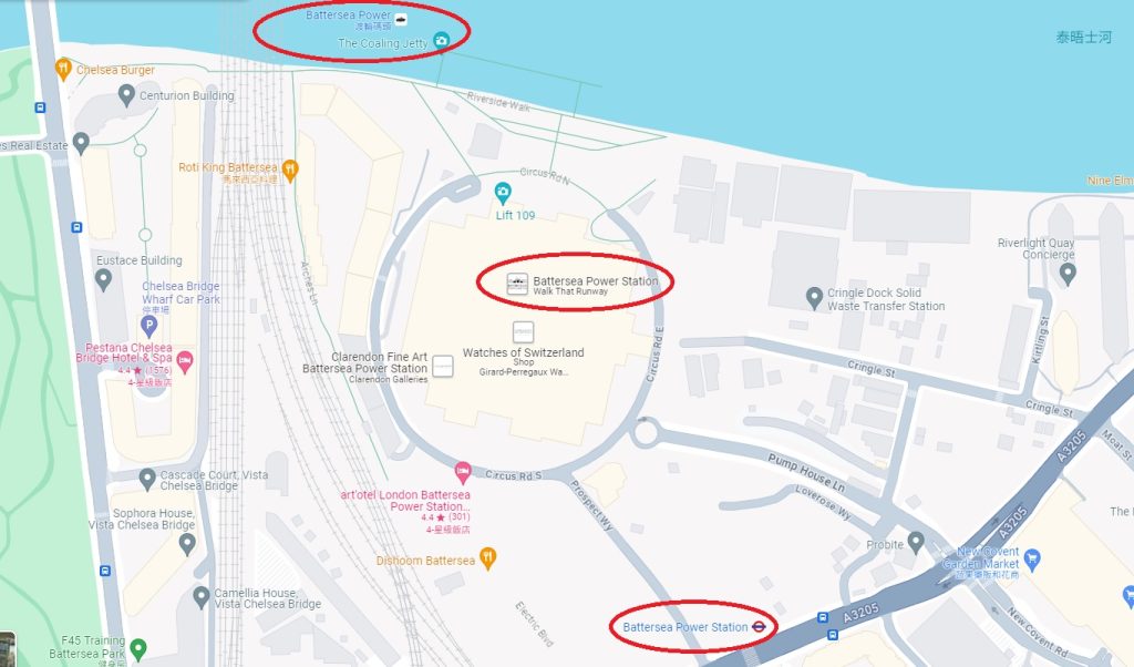 battersea power station map