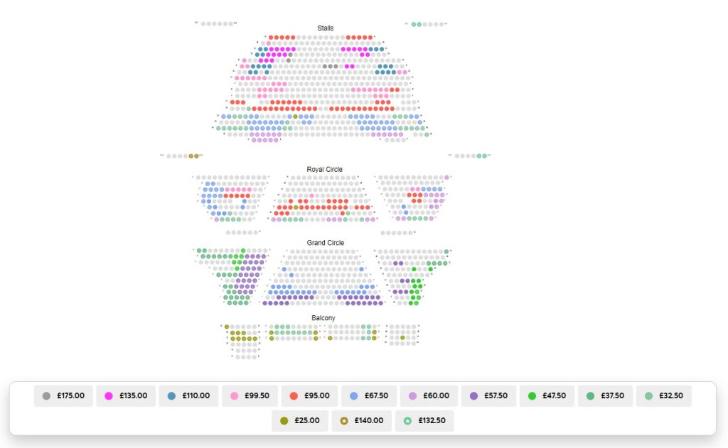 his majesty's theatre seat plan his majesty's theatre seat plan